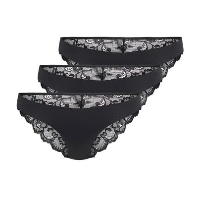Only Onlchloe Lace Glitter Brazil 3-Pack Acc Onlchloe Lace Glitter Brazil 3-Pack Acc Donna (Pacco da 3) Only Onlchloe Lace Glitter Brazil 3-Pack Acc Onlchloe Lace Glitter Brazil 3-Pack Acc Donna (Pacco da 3)