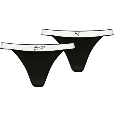 Puma Women's Tanga String, Black, XS (2er Pack) Puma Women's Tanga String, Black, XS (2er Pack)