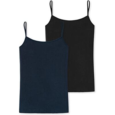 Schiesser 2 Pack Spaghetti Top Maglietta Intima da Donna in Cotone Biologico – 95/5 Organic, Nero_, 44 Schiesser 2 Pack Spaghetti Top Maglietta Intima da Donna in Cotone Biologico – 95/5 Organic, Nero_, 44