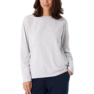 Schiesser Maglietta a Maniche Lunghe in Cotone – Mix + Relax Parte Superiore del Pigiama, Oscurante, Grigio Mel_, 48 Donna Schiesser Maglietta a Maniche Lunghe in Cotone – Mix + Relax Parte Superiore del Pigiama, Oscurante, Grigio Mel_, 48 Donna