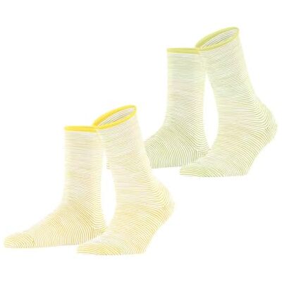 Esprit donna Allover Stripe 2-Pack calzini cotone traspirante Esprit donna Allover Stripe 2-Pack calzini cotone traspirante