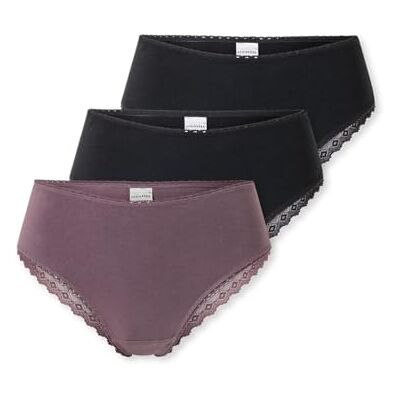 Schiesser Damen 3 Pack Panties Unterwäsche mit Spitze Baumwolle Mix-Modern Multipacks Slip a Culotte, Ordinati 3_182907, 44 Donna Schiesser Damen 3 Pack Panties Unterwäsche mit Spitze Baumwolle Mix-Modern Multipacks Slip a Culotte, Ordinati 3_182907, 44 Donna