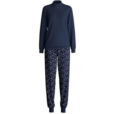 Calida Pigiama da Donna con Polsini, Peacoat Blue, 48-50 Calida Pigiama da Donna con Polsini, Peacoat Blue, 48-50