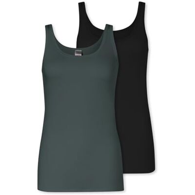 Schiesser Modal Essentials Canottiera da Donna, Confezione da 2, Ordinati 7_, 44 Schiesser Modal Essentials Canottiera da Donna, Confezione da 2, Ordinati 7_, 44