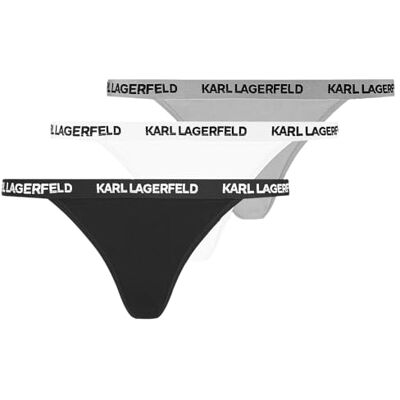Lagerfeld Donne Logo Brazilian (3 Pack) Nero/Bianco/Grigio XS Lagerfeld Donne Logo Brazilian (3 Pack) Nero/Bianco/Grigio XS