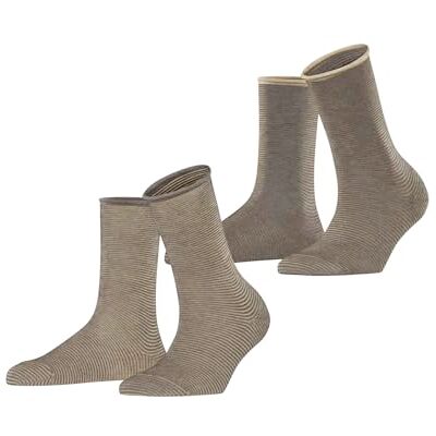 Esprit donna Allover Stripe 2-Pack calzini cotone traspirante Esprit donna Allover Stripe 2-Pack calzini cotone traspirante