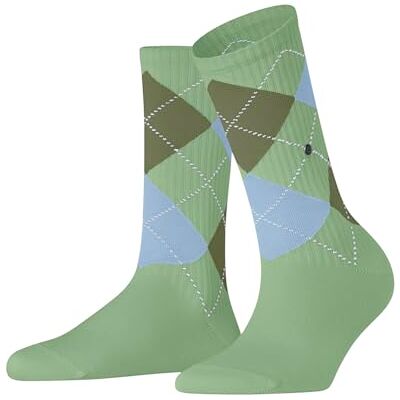Burlington Rib Courtside W So cotone tinta unita 1 paire, Calzini Donna, Verde Quiet Green 7378, 36-41 Burlington Rib Courtside W So cotone tinta unita 1 paire, Calzini Donna, Verde Quiet Green 7378, 36-41