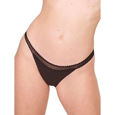 Sloggi Donna Go Ribbed Tanga C2P, Nero, XS Sloggi Donna Go Ribbed Tanga C2P, Nero, XS