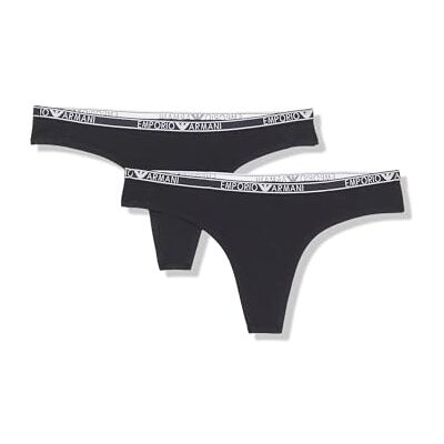 Emporio Armani Essential Studs Logo 2-Pack Thong Emporio Armani Essential Studs Logo 2-Pack Thong