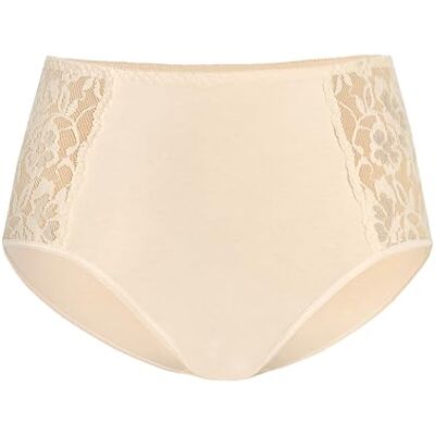 Teyli Slip A Vita Alta da Donna in Morbido Cotone Traspirante. Elegante E Confortevole, di Alta qualità, Perfetto per Ogni Look E Occasione, con Inserti in Pizzo sui Lati. Beige S Teyli Slip A Vita Alta da Donna in Morbido Cotone Traspirante. Elegante E Confortevole, di Alta qualità, Perfetto per Ogni Look E Occasione, con Inserti in Pizzo sui Lati. Beige S