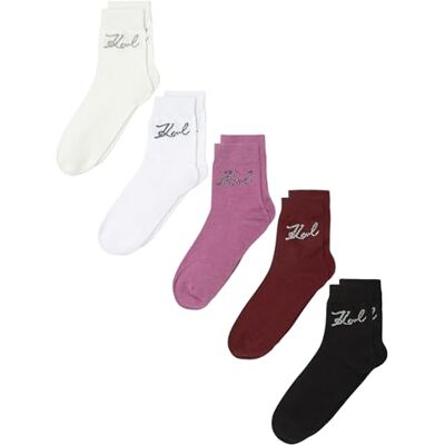 Lagerfeld Donna K/Signature Logo Sock (5 Pack) Multi 35-38 Lagerfeld Donna K/Signature Logo Sock (5 Pack) Multi 35-38
