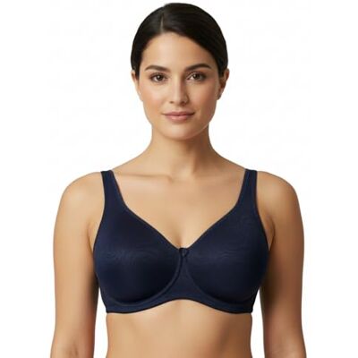 Selene , Reggiseno Donna Fascia Alta Comfort, con Ferretto Senza Imbottitura, in Comodo Tessuto, Collezione Teresa, Colore Blu, Taglia 5C Selene , Reggiseno Donna Fascia Alta Comfort, con Ferretto Senza Imbottitura, in Comodo Tessuto, Collezione Teresa, Colore Blu, Taglia 5C