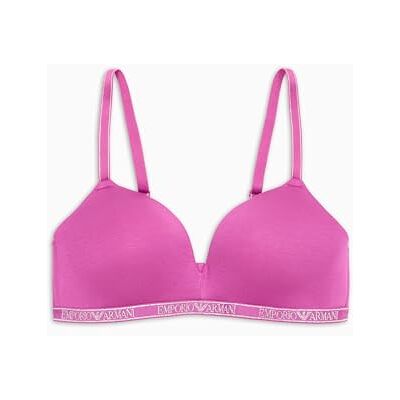 Emporio Armani Reggiseno a Triangolo Imbottito Essential con Borchie Viola XS, Bouganville, XS Emporio Armani Reggiseno a Triangolo Imbottito Essential con Borchie Viola XS, Bouganville, XS