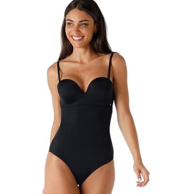 Lovable Body Balconcino in Microfibra Coppe Imbottite Controllo Leggero Modellante Strapless con Spalline Multifunzione Invisible Secret Donna, Nero, 36 / 4B Lovable Body Balconcino in Microfibra Coppe Imbottite Controllo Leggero Modellante Strapless con Spalline Multifunzione Invisible Secret Donna, Nero, 36 / 4B