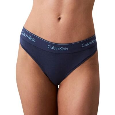 Calvin Klein Donna Perizoma Thong Elasticizzato, Blu (Dark Denim), XL Calvin Klein Donna Perizoma Thong Elasticizzato, Blu (Dark Denim), XL