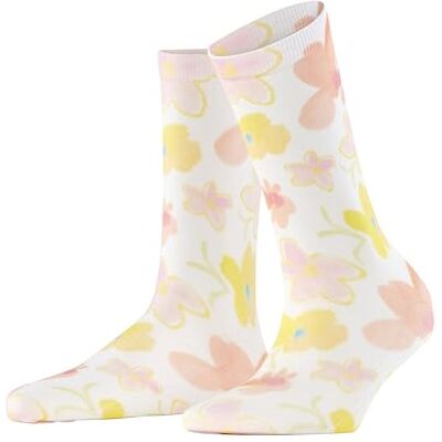 Burlington Garden Bloom W So cotone fantasia 1 paire, Calzini Donna, Bianco White 2001, 36-41 Burlington Garden Bloom W So cotone fantasia 1 paire, Calzini Donna, Bianco White 2001, 36-41