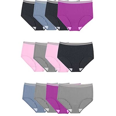 Fruit of the Loom Heather Hi Cut Intimo Donna (Pacco da 10) Fruit of the Loom Heather Hi Cut Intimo Donna (Pacco da 10)