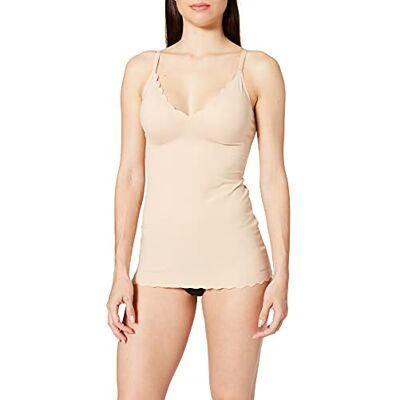 Skiny Micro Lovers Spaghettishirt Herausnehmbare Pads, Vestaglia Donna, Beige (Beige 2409), 50 (Taglia Produttore: 44) Skiny Micro Lovers Spaghettishirt Herausnehmbare Pads, Vestaglia Donna, Beige (Beige 2409), 50 (Taglia Produttore: 44)