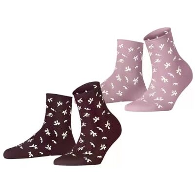 Esprit Twig W Sso cotone fantasia confezione di 2 paia, Calzini Donna, Multicolore Claret Thulit 0140, 35-38 Esprit Twig W Sso cotone fantasia confezione di 2 paia, Calzini Donna, Multicolore Claret Thulit 0140, 35-38