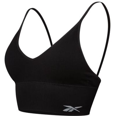 Reebok Top Corto da Donna a Costine Senza Cuciture Reggiseno Senza Cuciture con Supporto Leggero, Senza Ferretto con Imbottiture Rimovibili, Reggiseni Sportivi da Donna, Nero o Bianco, Disponibile Reebok Top Corto da Donna a Costine Senza Cuciture Reggiseno Senza Cuciture con Supporto Leggero, Senza Ferretto con Imbottiture Rimovibili, Reggiseni Sportivi da Donna, Nero o Bianco, Disponibile