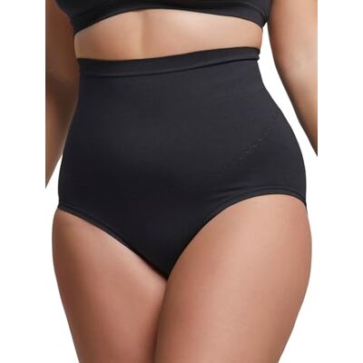 POMPEA Slip Donna a Vita Alta Comfort Size in Morbida Microfibra, Mutande Donna Senza Cuciture con Supporto FIanchi e Glutei POMPEA Slip Donna a Vita Alta Comfort Size in Morbida Microfibra, Mutande Donna Senza Cuciture con Supporto FIanchi e Glutei