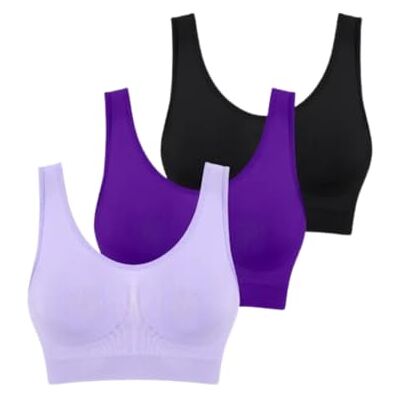 Boolavard 3 Pezzi/Set Reggiseni Senza Cuciture per Donna Reggiseno Senza Ferretto Crop Top Morbido Canotta Sportiva Reggiseno Boolavard 3 Pezzi/Set Reggiseni Senza Cuciture per Donna Reggiseno Senza Ferretto Crop Top Morbido Canotta Sportiva Reggiseno
