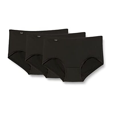 Sloggi Donna 24/7 Microfibre Midi C3P, Nero, 52 Sloggi Donna 24/7 Microfibre Midi C3P, Nero, 52