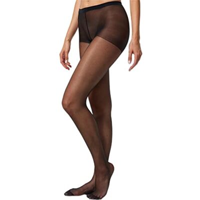 Nur Die 3er Seidenfein Strumpfhose, 726969 Collant, 0, Nero (Schwarz (Schwarz 094), L (Pacco da 3) Donna, 15 DEN Nur Die 3er Seidenfein Strumpfhose, 726969 Collant, 0, Nero (Schwarz (Schwarz 094), L (Pacco da 3) Donna, 15 DEN