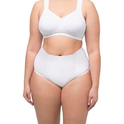 Ulla Popken Mutande da Donna, Inserti per bodyforming, Vita Alta, Biancheria Intima Shapewear, Bianco Neve, 54-56 Ulla Popken Mutande da Donna, Inserti per bodyforming, Vita Alta, Biancheria Intima Shapewear, Bianco Neve, 54-56