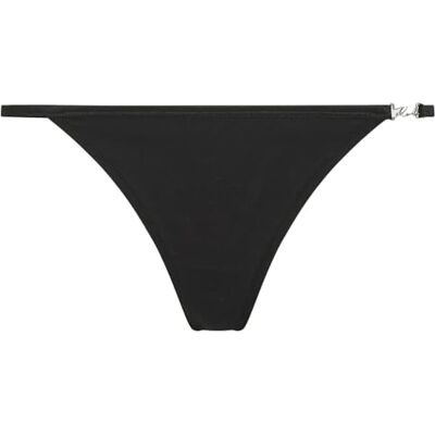Lagerfeld Donna Signature High Leg Thong Nero S Lagerfeld Donna Signature High Leg Thong Nero S