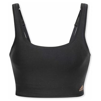 Adidas Damen Unterwäsche Unterhemd-Cropped Cami-Sport Active Micro Body Fit Bustino, Black_, S Donna Adidas Damen Unterwäsche Unterhemd-Cropped Cami-Sport Active Micro Body Fit Bustino, Black_, S Donna