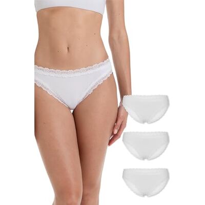 Lovable Mutande Slip in Microfibra e Pizzo, Confezione da 3 Pezzi Lovable Mutande Slip in Microfibra e Pizzo, Confezione da 3 Pezzi