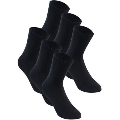 POMPEA 6 Paia Micropolar Calzino Termico Donna, Calzino Lungo Caldo a Tinta Unita Nero con Interno Effetto Pile per Stagione Invernale, Caldo e Coprente POMPEA 6 Paia Micropolar Calzino Termico Donna, Calzino Lungo Caldo a Tinta Unita Nero con Interno Effetto Pile per Stagione Invernale, Caldo e Coprente