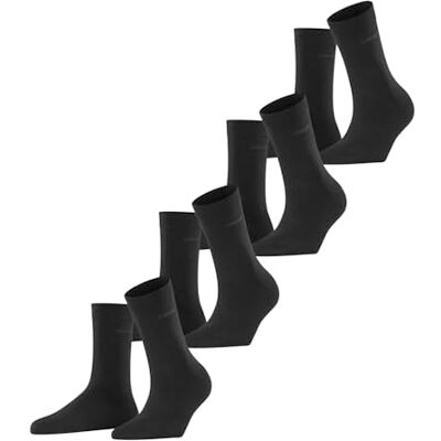 Esprit Solid W So cotone tinta unita confezione multipla, Calzini Donna, Nero Black 3000, 36-41 Esprit Solid W So cotone tinta unita confezione multipla, Calzini Donna, Nero Black 3000, 36-41