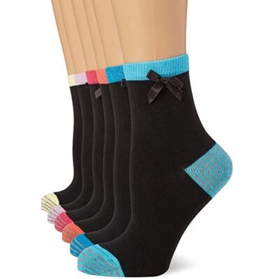 FM London Pepe Jeans Calzini da donna (6 pezzi) Calzini neri da donna, nero, Etichettalia unica FM London Pepe Jeans Calzini da donna (6 pezzi) Calzini neri da donna, nero, Etichettalia unica