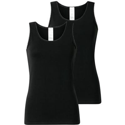 Schiesser Damen 2 Pack Unterhemd Tanktops mit Spitze Baumwolle Mix Modern Multipacks Intimo Donna (Pacco da 2) Schiesser Damen 2 Pack Unterhemd Tanktops mit Spitze Baumwolle Mix Modern Multipacks Intimo Donna (Pacco da 2)