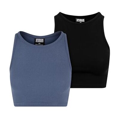 Urban Classics Damen Ladies Cropped Rib Top 2-Pack Urban Classics Damen Ladies Cropped Rib Top 2-Pack