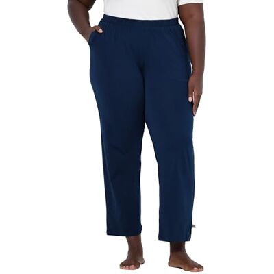 Ulla Popken Pantaloni da pigiama da donna, taglie forti, taglie forti, vestibilità dritta Ulla Popken Pantaloni da pigiama da donna, taglie forti, taglie forti, vestibilità dritta