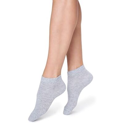 Golden Lady 9 PAIA CALZINI COTONE BORDO COMFORT, GRIGIO MELANGE, TG. UNICA Golden Lady 9 PAIA CALZINI COTONE BORDO COMFORT, GRIGIO MELANGE, TG. UNICA