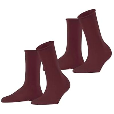 Esprit Basic Pure 2-Pack W So cotone tinta unita confezione di 2 paia, Calzini Donna, Rosso Shadow Red 8138, 35-38 Esprit Basic Pure 2-Pack W So cotone tinta unita confezione di 2 paia, Calzini Donna, Rosso Shadow Red 8138, 35-38