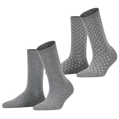 Esprit Fine Dot Multipack W So cotone fantasia confezione di 2 paia, Calzini Donna, Grigio Light Grey Melange 3390, 35-38 Esprit Fine Dot Multipack W So cotone fantasia confezione di 2 paia, Calzini Donna, Grigio Light Grey Melange 3390, 35-38