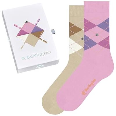 Burlington Basic Gift Box W So cotone fantasia lot de 2 paires, Calzini Donna, Multicolore Sortiment 0069, 36-41 Burlington Basic Gift Box W So cotone fantasia lot de 2 paires, Calzini Donna, Multicolore Sortiment 0069, 36-41