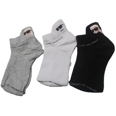 Lagerfeld Donna Ikon Socks (3 Pack) Black/White/Grey 35-38 Lagerfeld Donna Ikon Socks (3 Pack) Black/White/Grey 35-38