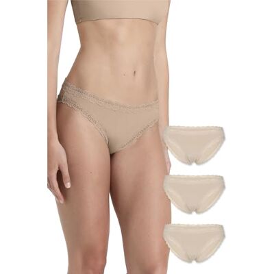 Lovable Mutande Slip in Microfibra e Pizzo, Confezione da 3 Pezzi Lovable Mutande Slip in Microfibra e Pizzo, Confezione da 3 Pezzi