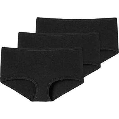 Schiesser 3PACK Shorts, Intimo Donna, Schwarz, 46 Schiesser 3PACK Shorts, Intimo Donna, Schwarz, 46