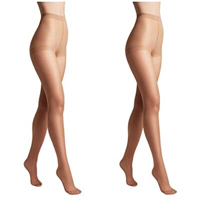 Conte elegant SOLO 20 DEN Set di 2 Collant da Donna Semiopachi, Resistenti Collant da Donna Sottili con Slip Marcati Calze Lisce Taglia 2 Beige Conte elegant SOLO 20 DEN Set di 2 Collant da Donna Semiopachi, Resistenti Collant da Donna Sottili con Slip Marcati Calze Lisce Taglia 2 Beige