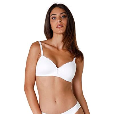 Lovable Reggiseno Balconette Senza Ferretto in Microfibra Coppe Leggermente Imbottite Comfort Invisibile sotto Abiti Intimo Sensual Touch Donna, Bianco, 36 / 4B Lovable Reggiseno Balconette Senza Ferretto in Microfibra Coppe Leggermente Imbottite Comfort Invisibile sotto Abiti Intimo Sensual Touch Donna, Bianco, 36 / 4B