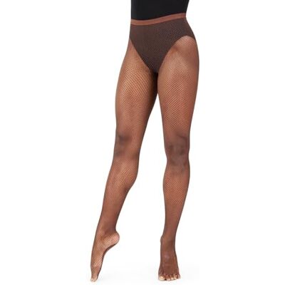 Capezio Studio Basics Calze a rete da donna, senza cuciture, Castagna, Small-Medium Capezio Studio Basics Calze a rete da donna, senza cuciture, Castagna, Small-Medium