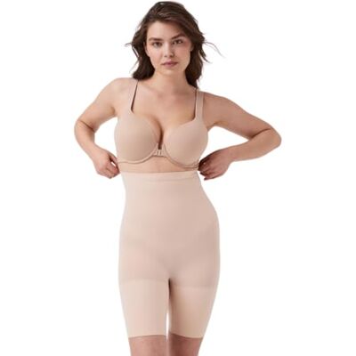 Spanx Higher Power Short, Pantaloncino Modellante Donna, Beige (SoftNude), M Spanx Higher Power Short, Pantaloncino Modellante Donna, Beige (SoftNude), M