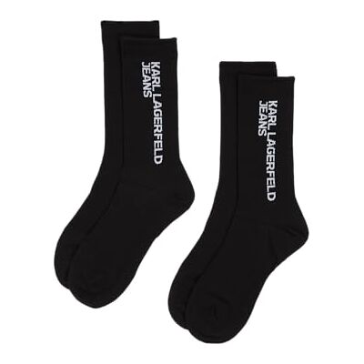 Lagerfeld Donne Essential Logo Socks Set (2 Pack) Nero One size Lagerfeld Donne Essential Logo Socks Set (2 Pack) Nero One size
